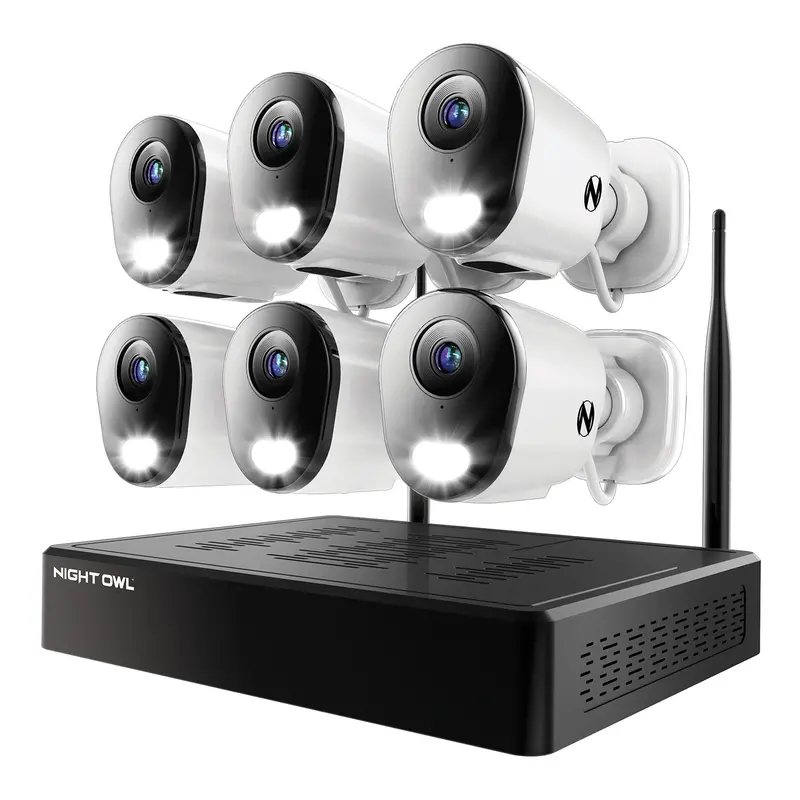 10-Channel 4K Wi-Fi Nvr System With 1Tb Storage And 6 Wireless Ip Deterrence Cameras Featuring Two-Way Audio 1