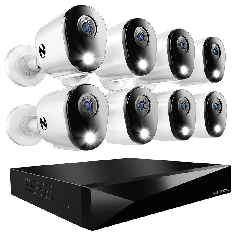 12-Channel 2K Dvr Security Kit With 1Tb Hdd & 8 Wired Deterrence Cameras Featuring 2-Way Audio 1