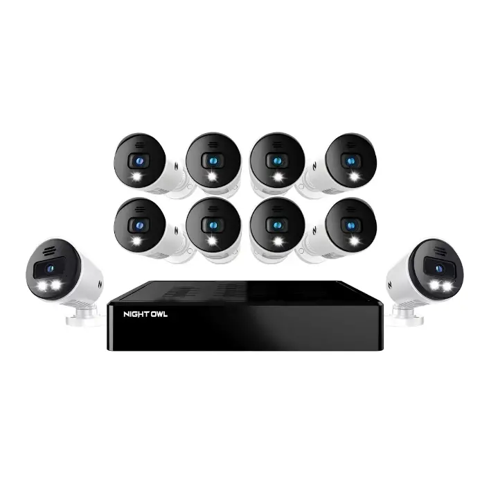 12-Channel 4K Dvr Kit – 2Tb Hdd, 8 Bnc + 2 Ip Spotlight Cameras With Audio Alerts & Siren 1
