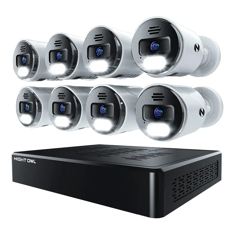 12-Channel Poe Nvr Bundle With 2Tb Hdd And 8 Wired 4K Deterrence Ip Cameras 1
