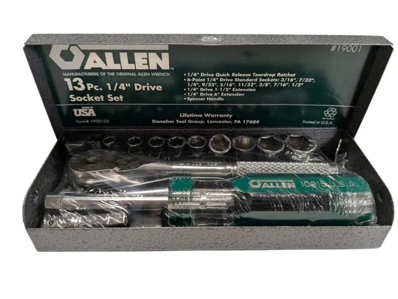 13-Piece 1/4-Inch Drive Quick-Release Allen Socket Kit (Model 19001) 1