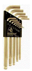 14K Gold-Plated Bondhus Ball-End Hex Key Set 1
