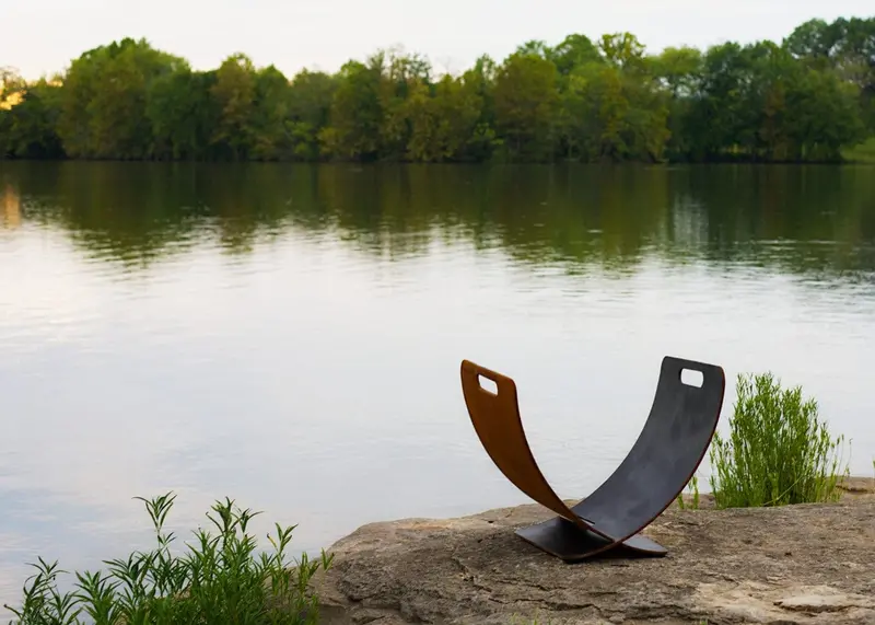 18-Inch Stainless Steel Wings In Flight Log Rack For Fire Pits 1