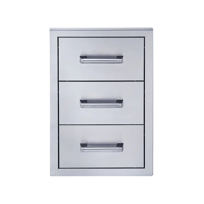 18-Inch Triple-Drawer Stainless Steel Cabinet – Outdoor Kitchen Storage, Broilmaster 1