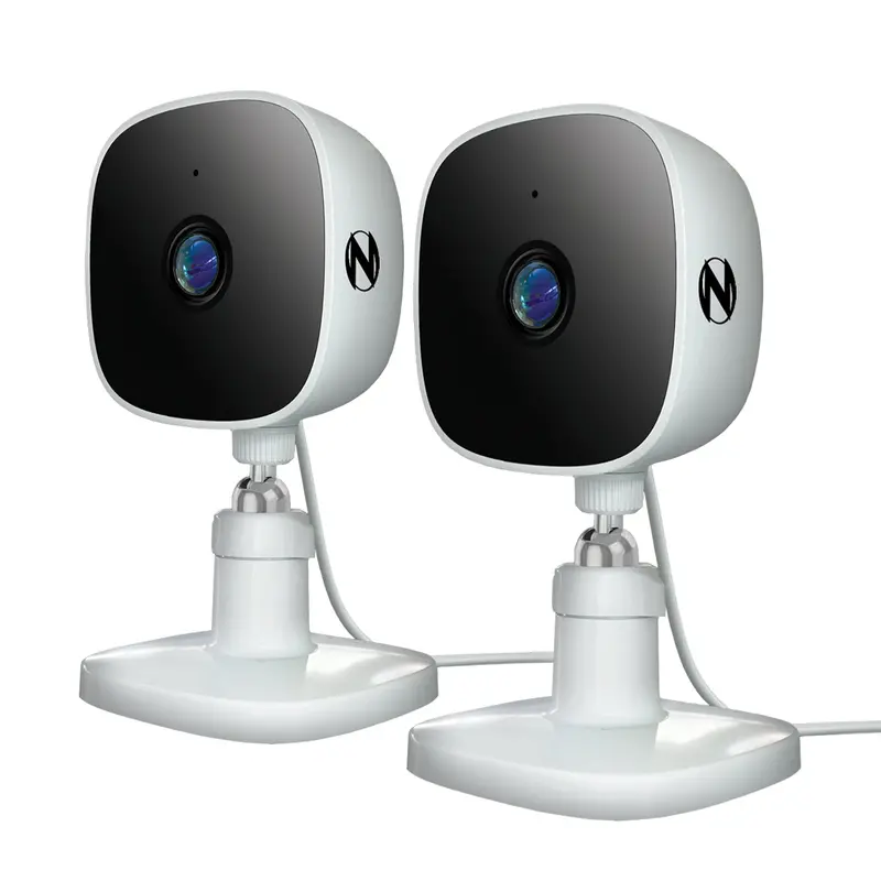 2-Pack Indoor Wi-Fi Plug-In 1080P Deterrence Camera With 2-Way Audio – White 1