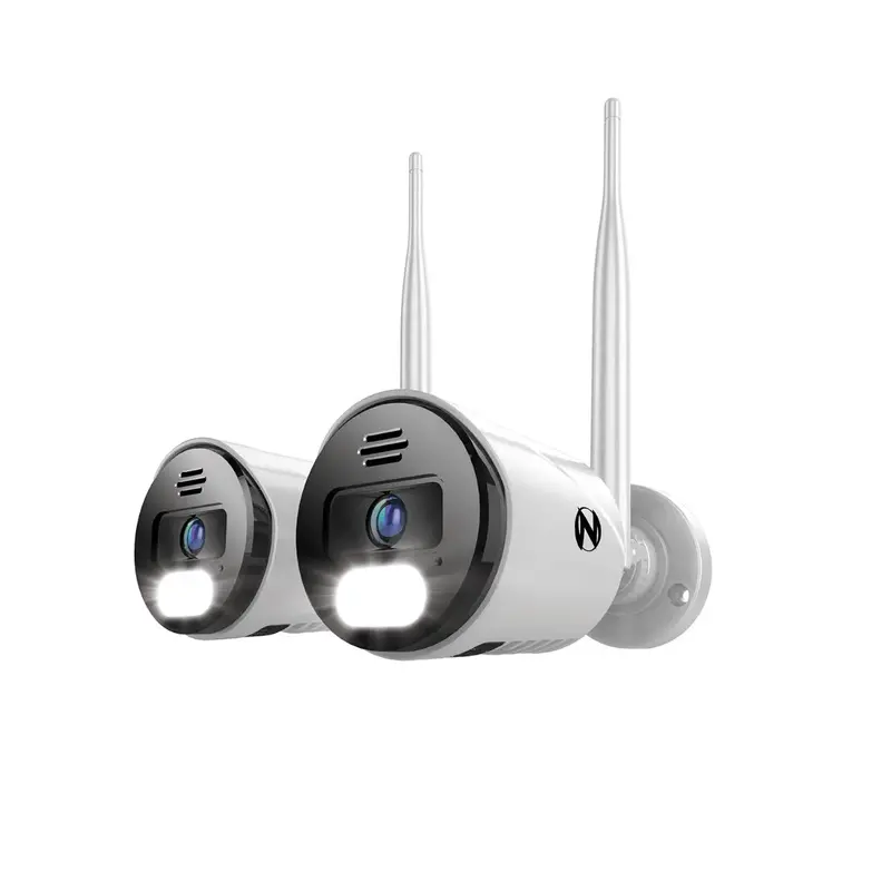 2-Pack Wi-Fi Plug-In 4K Spotlight Cameras – White, With 2-Way Audio & Siren 1