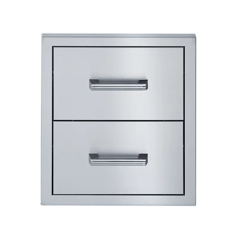 20-Inch Double-Drawer Outdoor Storage Cabinet – Stainless Steel, Broilmaster 1