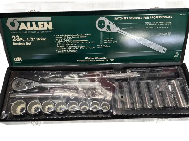23-Piece 1/2-Inch Drive Quick-Release Allen Socket Pack (Model 19210) 1