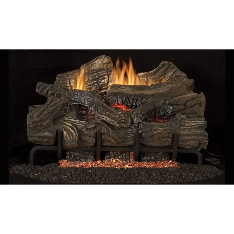 24-Inch Smokey Mountain Glow-Ramp Ceramic Log Set – Premium Fiber Design - Superior Lbg24Sm 1