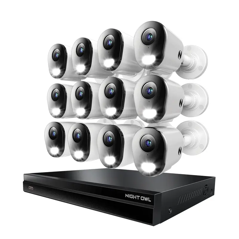 32-Channel 12Mp Nvr With 16Tb Hdd And 12 Wired 4K Ip Deterrence Cameras 1