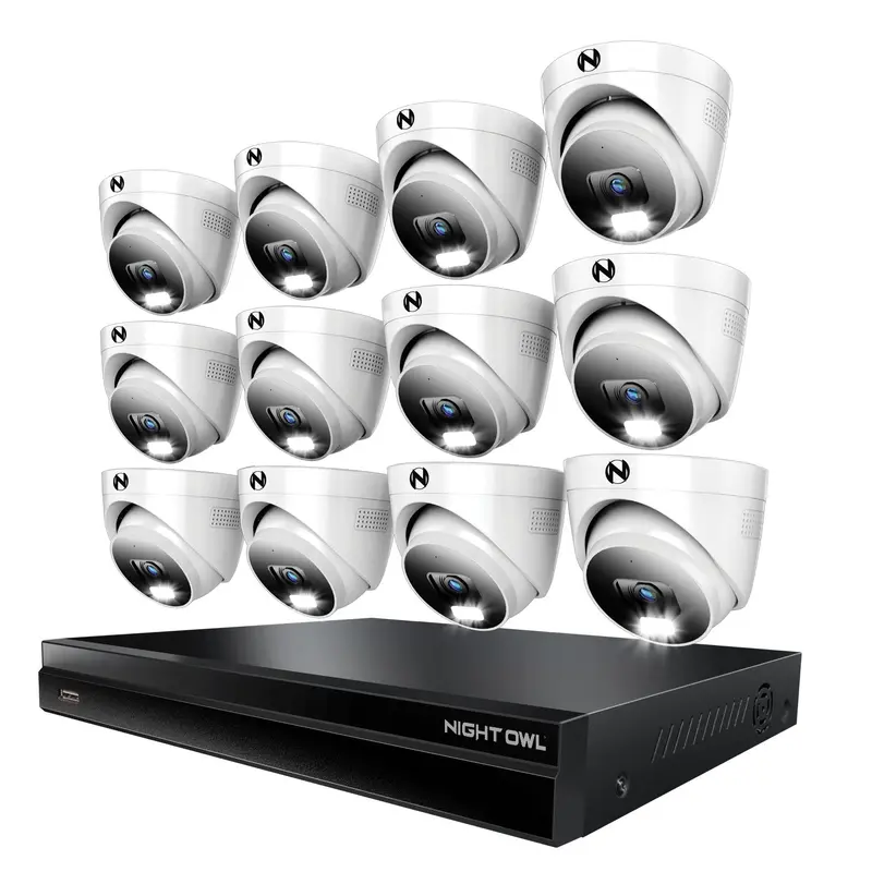 32-Channel 12Mp Nvr With 16Tb Hdd And 12 Wired 4K Ip Dome Deterrence Cameras 1