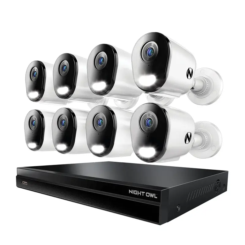 32-Channel 12Mp Nvr With 8Tb Hdd And 8 Wired 4K Ip Deterrence Cameras 1