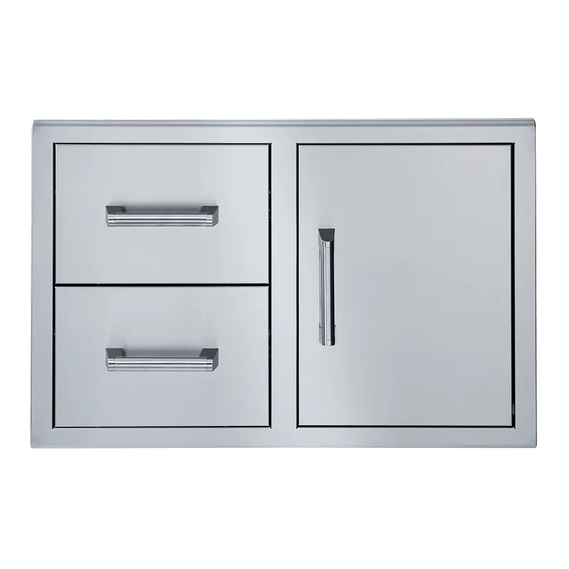 34-Inch Outdoor Cabinet – Single Door + Double Drawer Configuration, Broilmaster 1