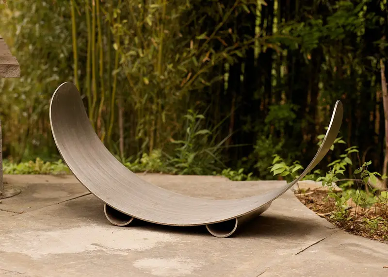 39-Inch Stainless Steel Crescent Log Rack For Fire Pit Use 1