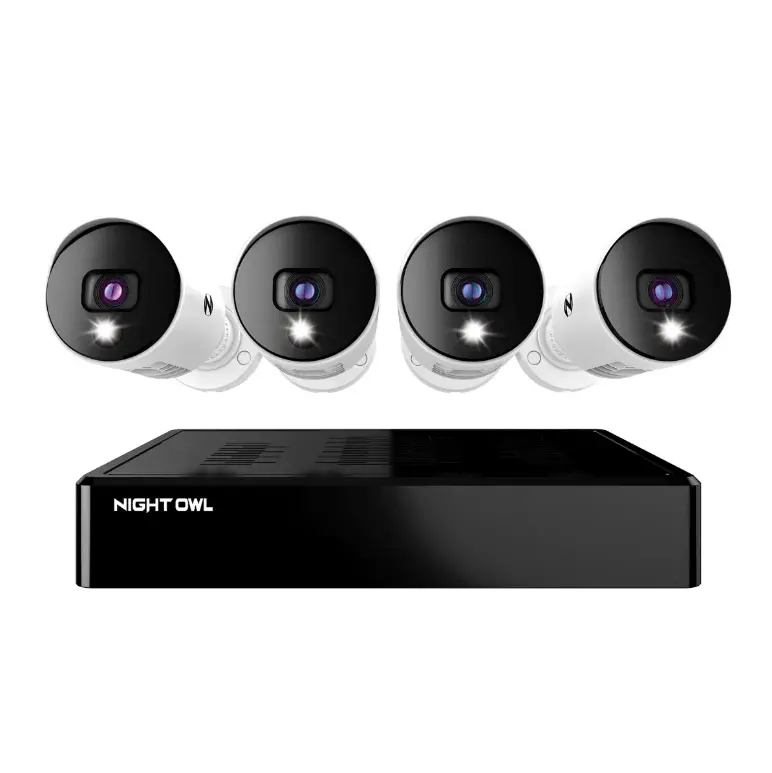 4-Channel 4K Wired Dvr System – 1Tb Hdd + 4 Spotlight Cameras 1