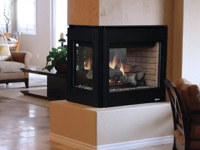 40-Inch Peninsula-Style Traditional Direct Vent Gas Fireplace – Superior Drt40Pf Series 1