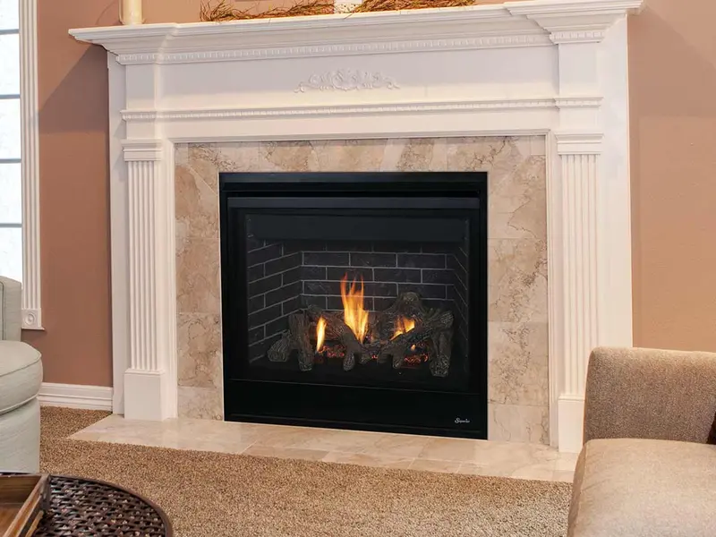 40-Inch Traditional Direct Vent Gas Fireplace – Superior Drt3000 Series 1