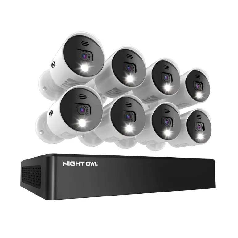 8-Channel 4K Bluetooth Dvr Kit With 1Tb Hdd & 8 Wired 4K Spotlight Cameras With Audio Alerts & Siren 1