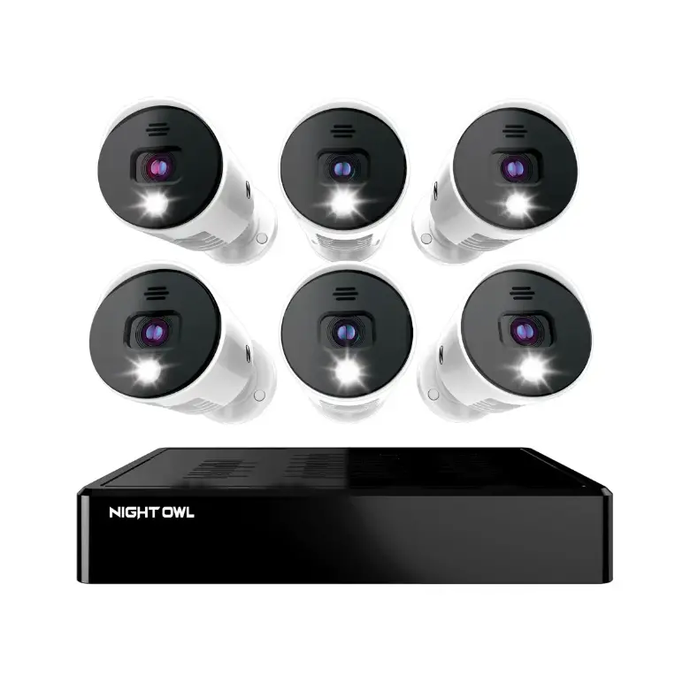 8-Channel 4K Wired Dvr Bundle – 2Tb Hdd + 6 Spotlight Cameras With Audio Alerts & Siren 1