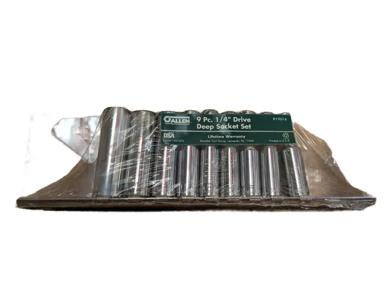 9-Piece 1/4-Inch Drive Allen Deep Socket Set (Model 19014) 1