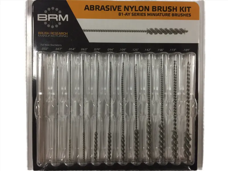 Abrasive Nylon Miniature Brush Kit – Series 81-Ay (0.032"–0.189") 1