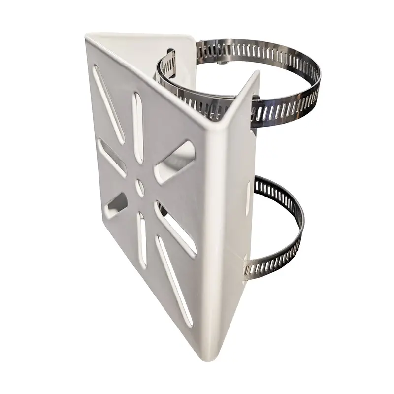 Adjustable Outdoor Pole Mount Bracket – White 1