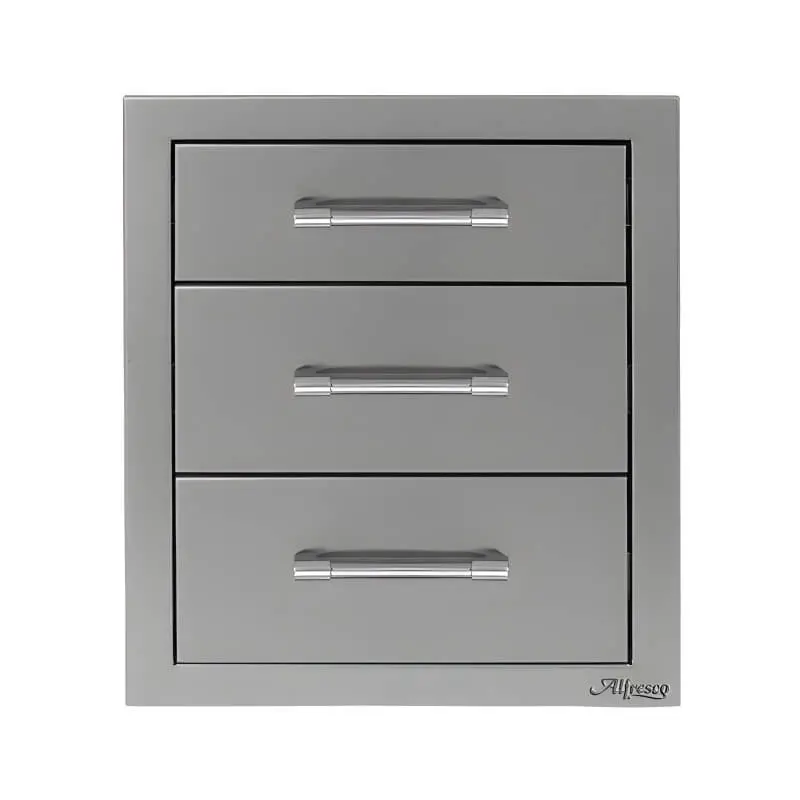 Alfresco 17-Inch Soft-Close Triple-Drawer Cabinet 1