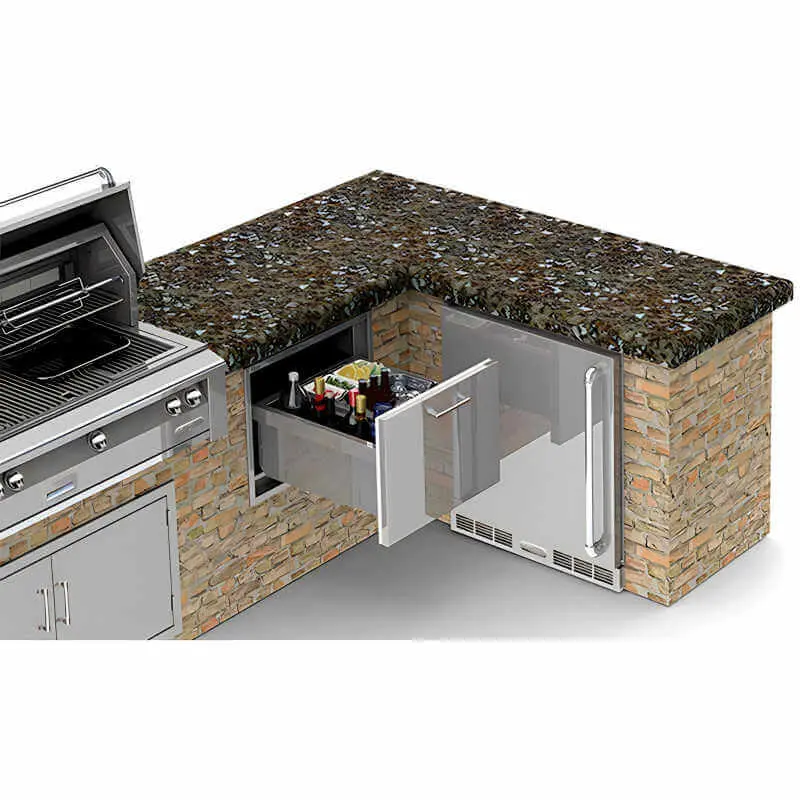 Alfresco 26-Inch Undercounter Ice Drawer & Beverage Center (Axe-Id) 1