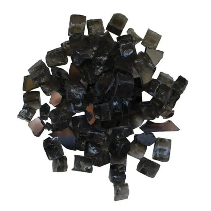 Amantii 1/2-Inch Dark Grey Reflective Fire Glass – 5 Lb Bag 1