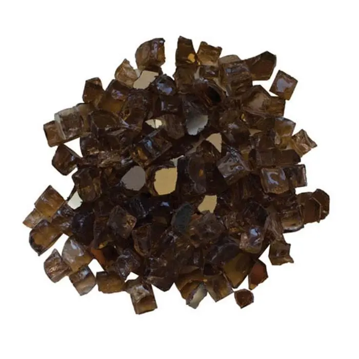 Amantii 1/2-Inch Light Brown Reflective Fire Glass – 5 Lb Bag 1