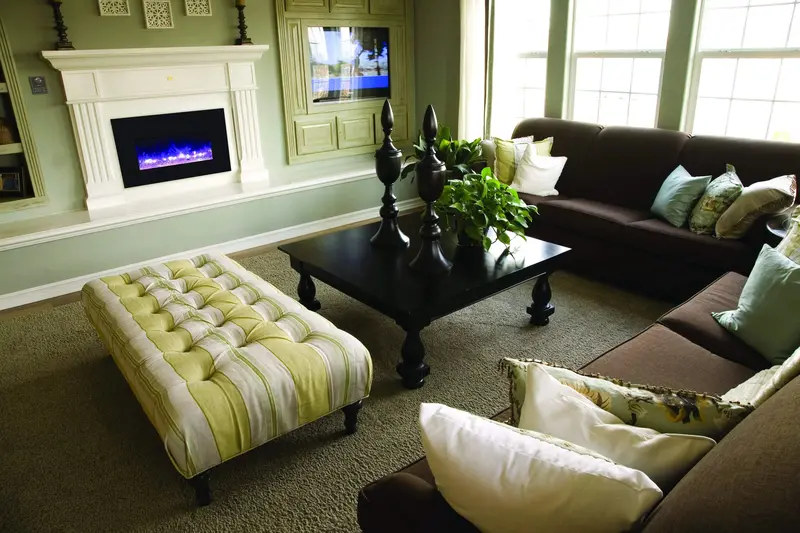 Amantii 30-Inch Medium Electric Fireplace Insert With Sleek Black Glass Surround 1