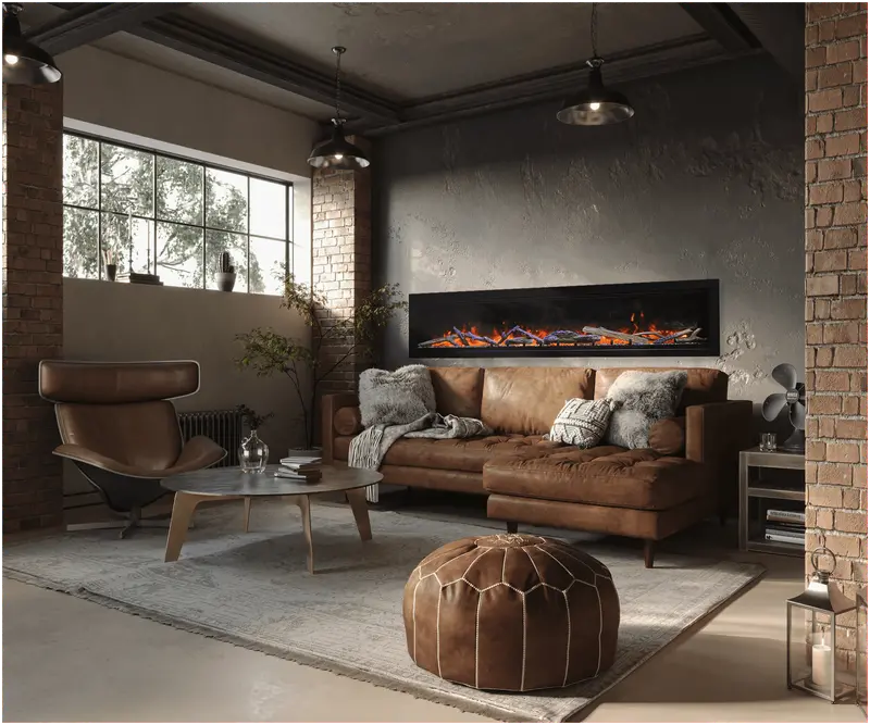 Amantii Symmetry Lumina Electric Fireplace – 34-Inch Linear Design 1
