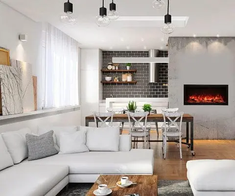 Amantii Symmetry Lumina Electric Fireplace – 42-Inch Linear Design 1