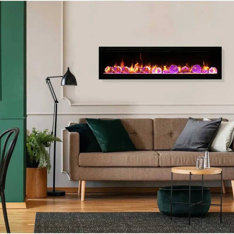 Amantii Symmetry Lumina Electric Fireplace – 74-Inch Linear Design 1