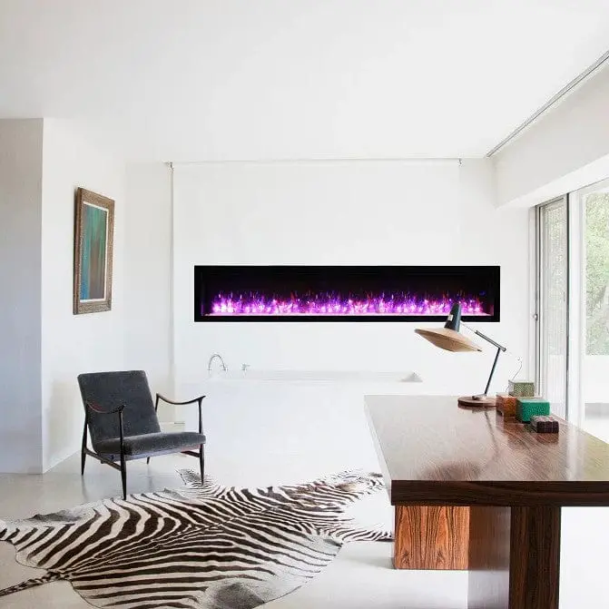 Amantii Symmetry Lumina Electric Fireplace – 88-Inch Linear Design 1