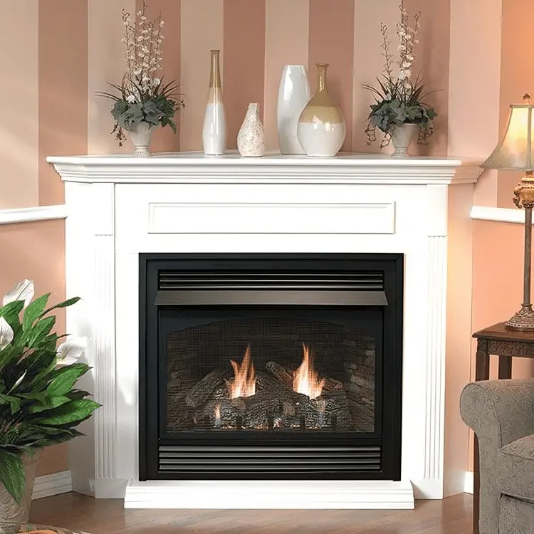 American Hearth 26-Inch Corner Mantel With Base – White Finish (Embc11Sw) 1