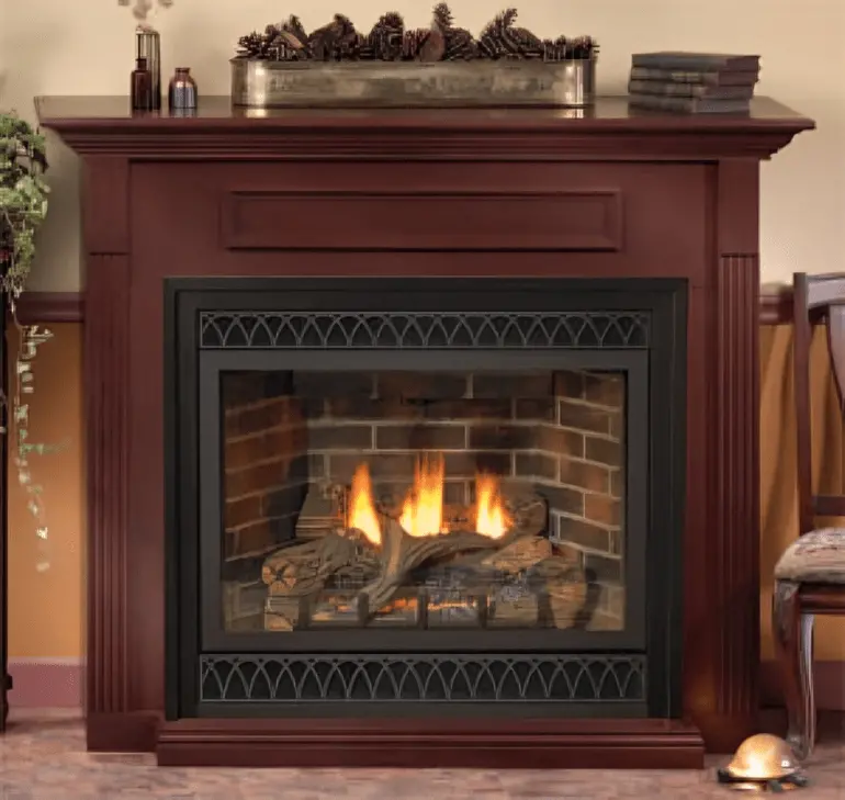 American Hearth 26-Inch Flat-Front Mantel With Base – Cherry Finish (Embf11Sc) 1