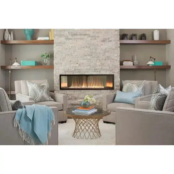 American Hearth Vflb72Fp90 72-Inch Boulevard Vent-Free Linear Fireplace 1