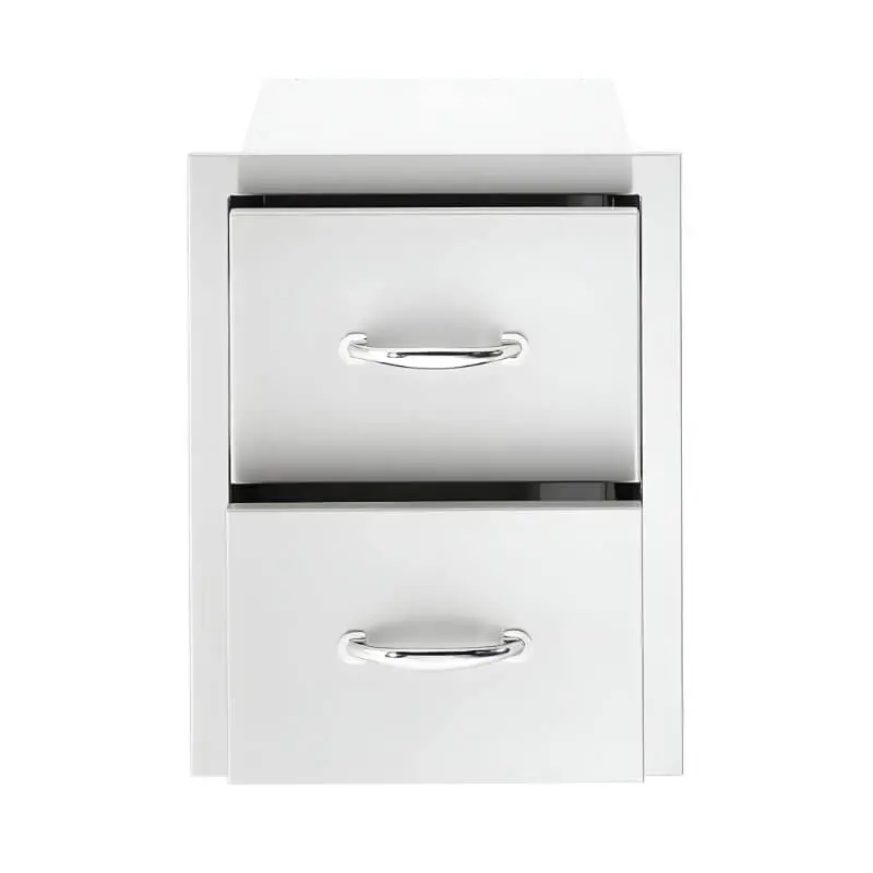 American Made Grills 17" Double Drawer For Masonry Enclosures – Dr2-17M 1
