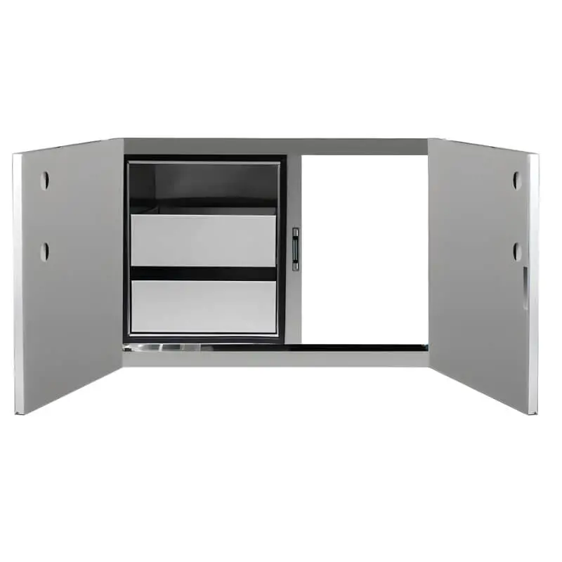American Made Grills 36-Inch Dual-Drawer Dry Storage Pantry With Integrated Access Door (Dp-36Ac) 1