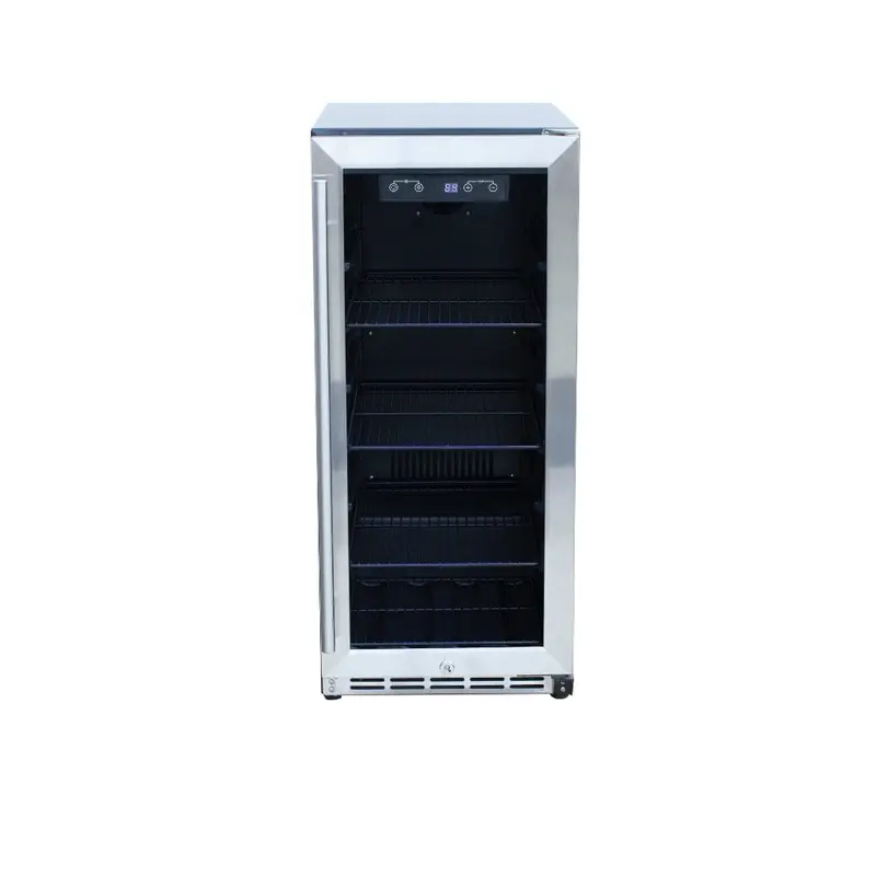 American Made Grills Amg Ssrfr-15G 15-Inch Outdoor Refrigerator With Tempered Glass Door 1