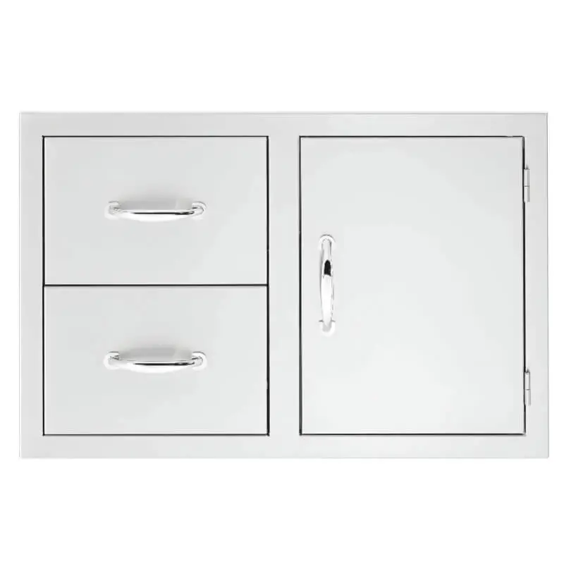 American Made Grills Dc2-33 – Compact 33" Outdoor Storage Unit With Two Drawers And Hidden-Hinge Access Door 1