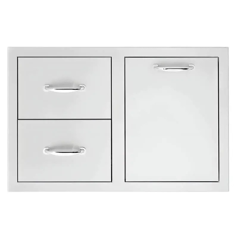 American Made Grills Dc2-33Lp – 33-Inch Dual-Drawer Cabinet With Vented Lp Tank Pullout & Hidden Hinges 1