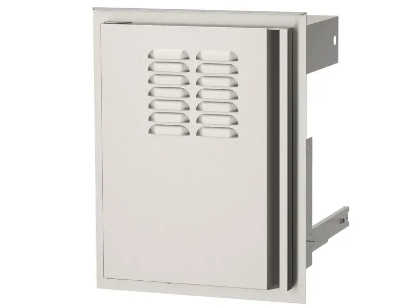 American Outdoor Grill 14" X 20" Left-Hinged Tank Tray With Louvered Ventilation 1
