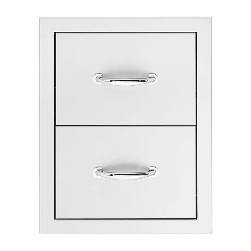Amg 17" Double Drawer Cabinet – Masonry Frame Return Option, Ssdr2-17M 1