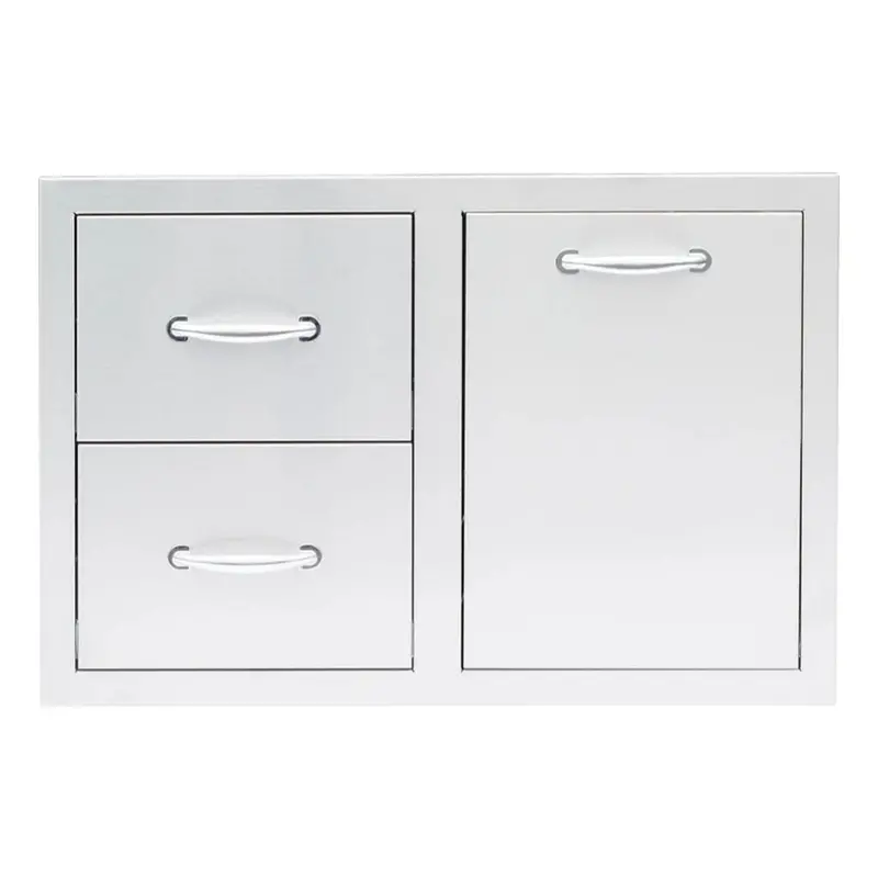 Amg 33-Inch Lp Tank & Dual-Drawer Pullout Combo – Stainless Steel Ssdc2-33Lp 1