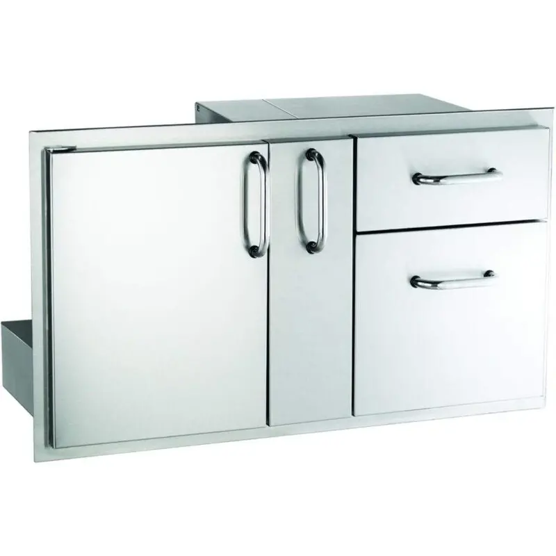 Aog 18-Inch Door With Double Drawer & Platter Storage – Integrated Cabinet Assembly 1