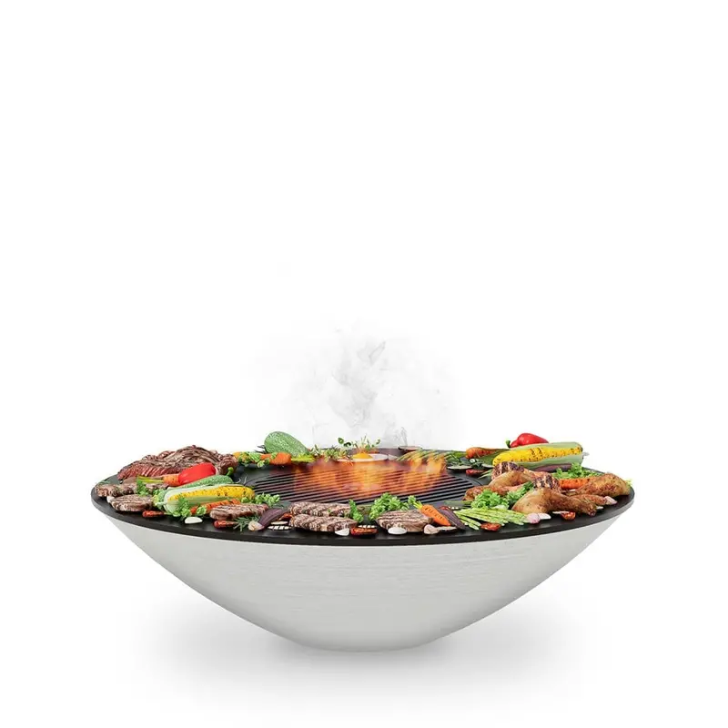 Arteflame 40-Inch Xxl Platinum Edition Black Fire Pit And Grill Combo 1