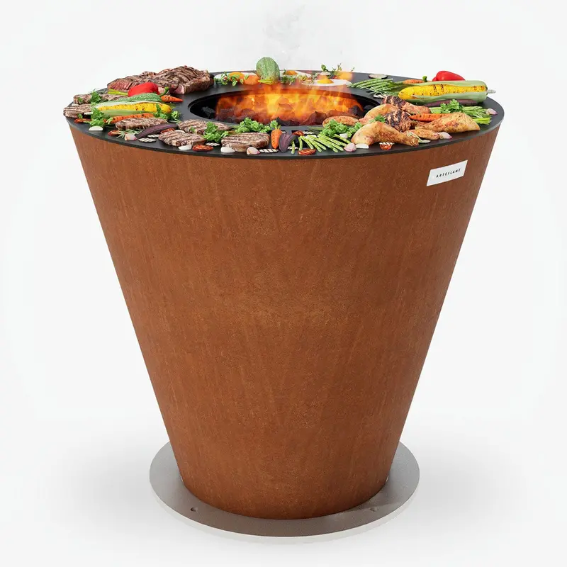 Arteflame One40 Park Edition 40-Inch Corten Steel Charcoal Grill 1