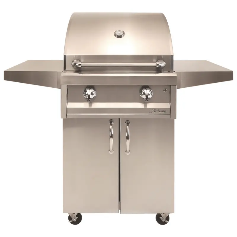 Artisan 26-Inch American Eagle Freestanding Gas Grill – 2-Burner Compact Design With Rotisserie Option 1